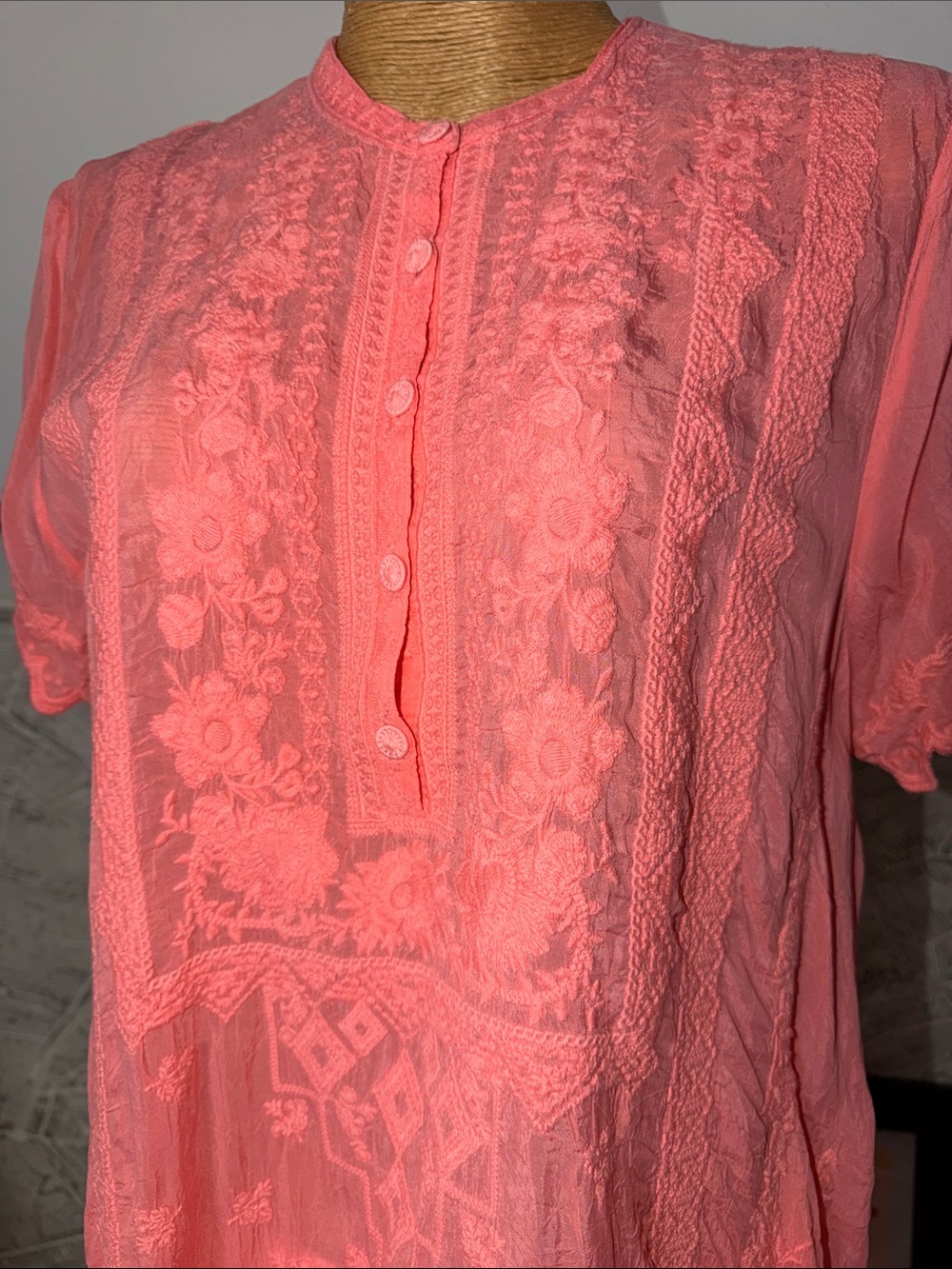JOHNNY WAS tunic CORAL  Size XL